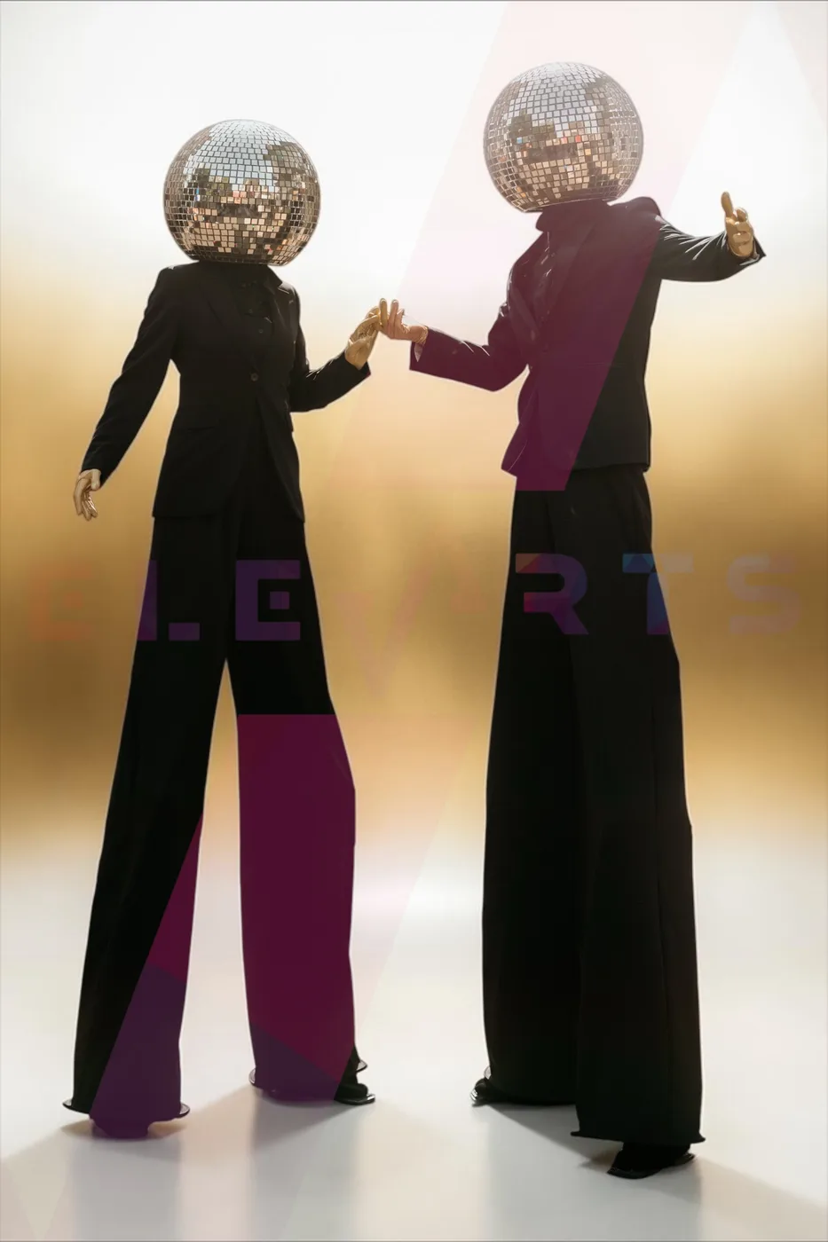 Black Suits Disco Heads Picioroange — 4