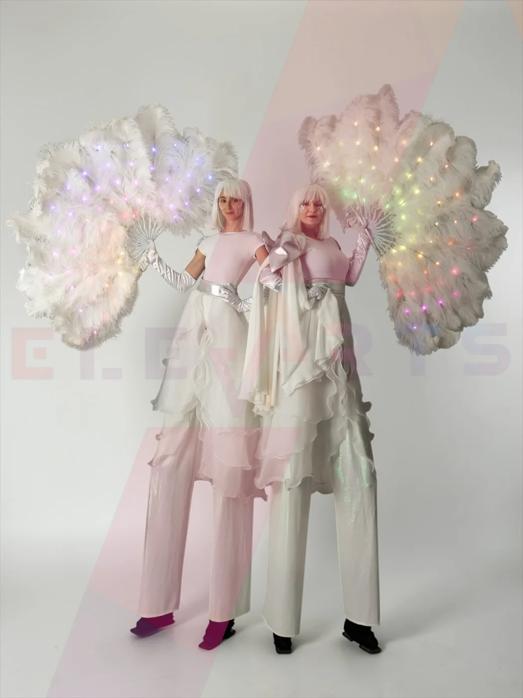 Feather Fans LED Stilt Walkers — 1