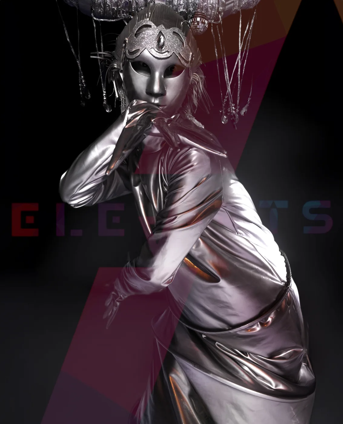 Silver Geisha Stilt Walkers — 3