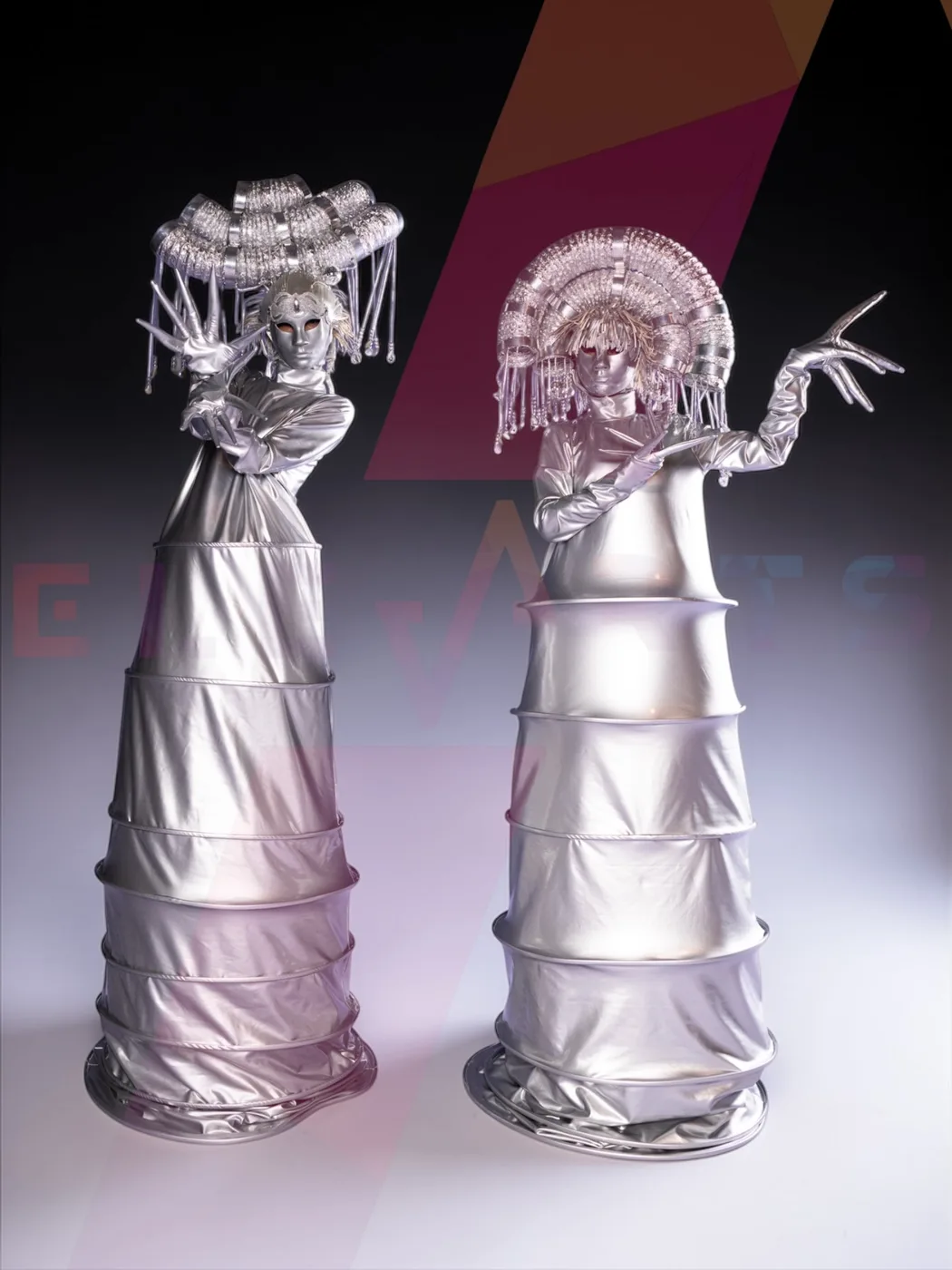 Silver Geisha Statue — 2