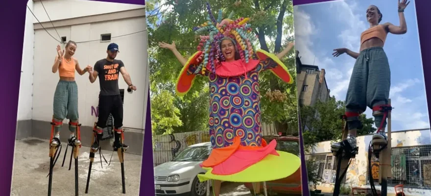 Cursanți la antrenamentul de picioroange
